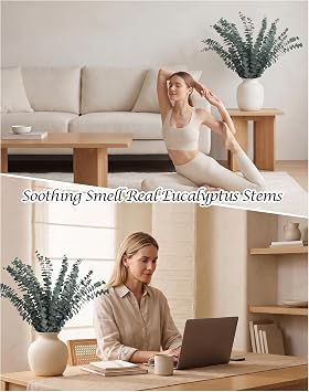 48 Pcs Dried Eucalyptus Stems, 17 Preserved Shower Greenery Bundle | Real preserved eucalyptus for shower hanging, elegant home decor and thoughtful gifts with natural plants fragrance.