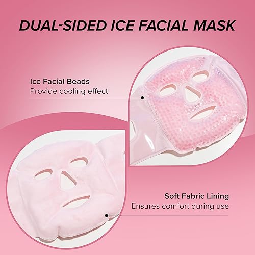 Miniatura 5 de SKIN GYM Cryo Chill Ice - Máscara facial con cuentas de hielo para el cuidado de la piel con terapia avanzada de frío, máscaras faciales para ojos