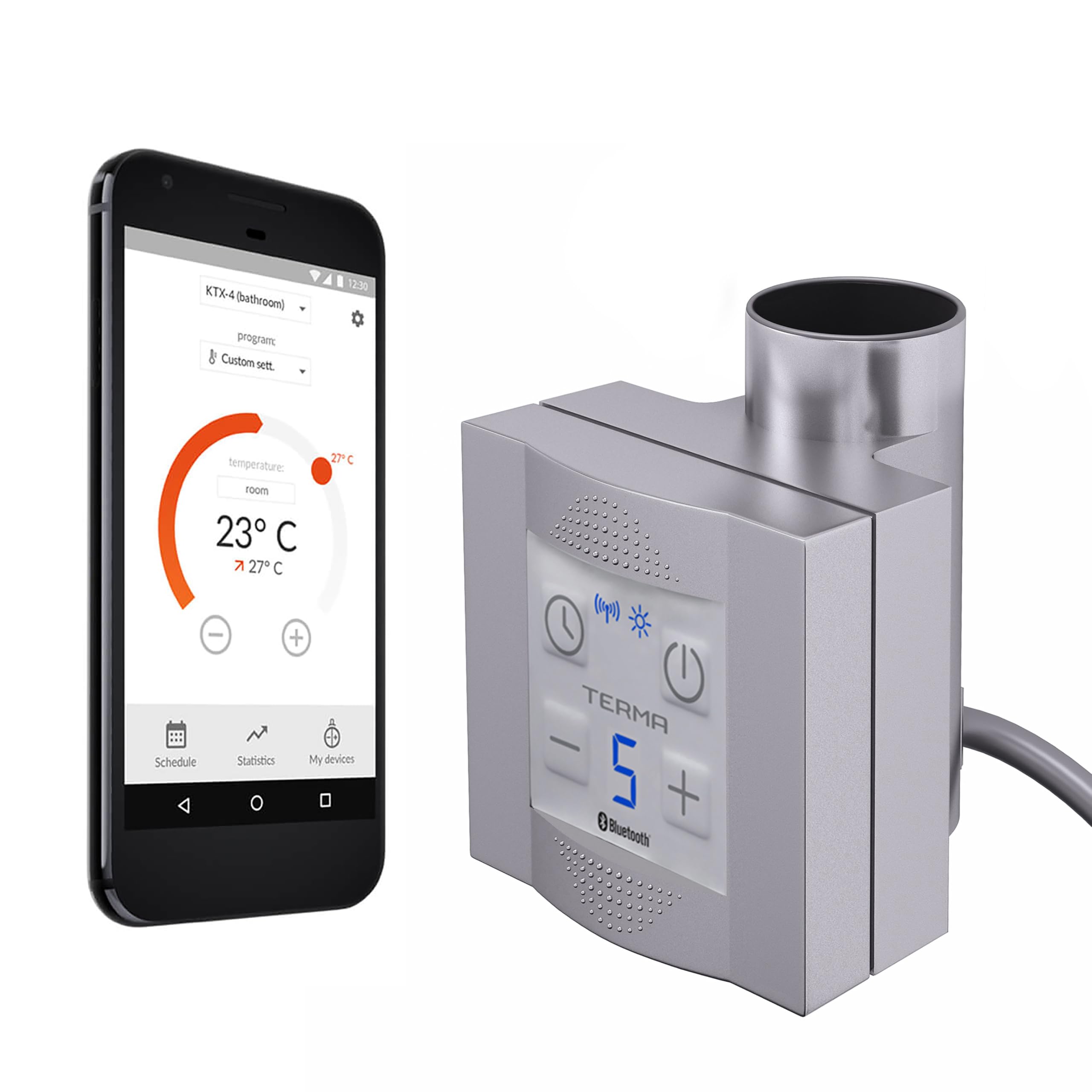 Terma Ktx-4 Blue Heating Element Controller Silver