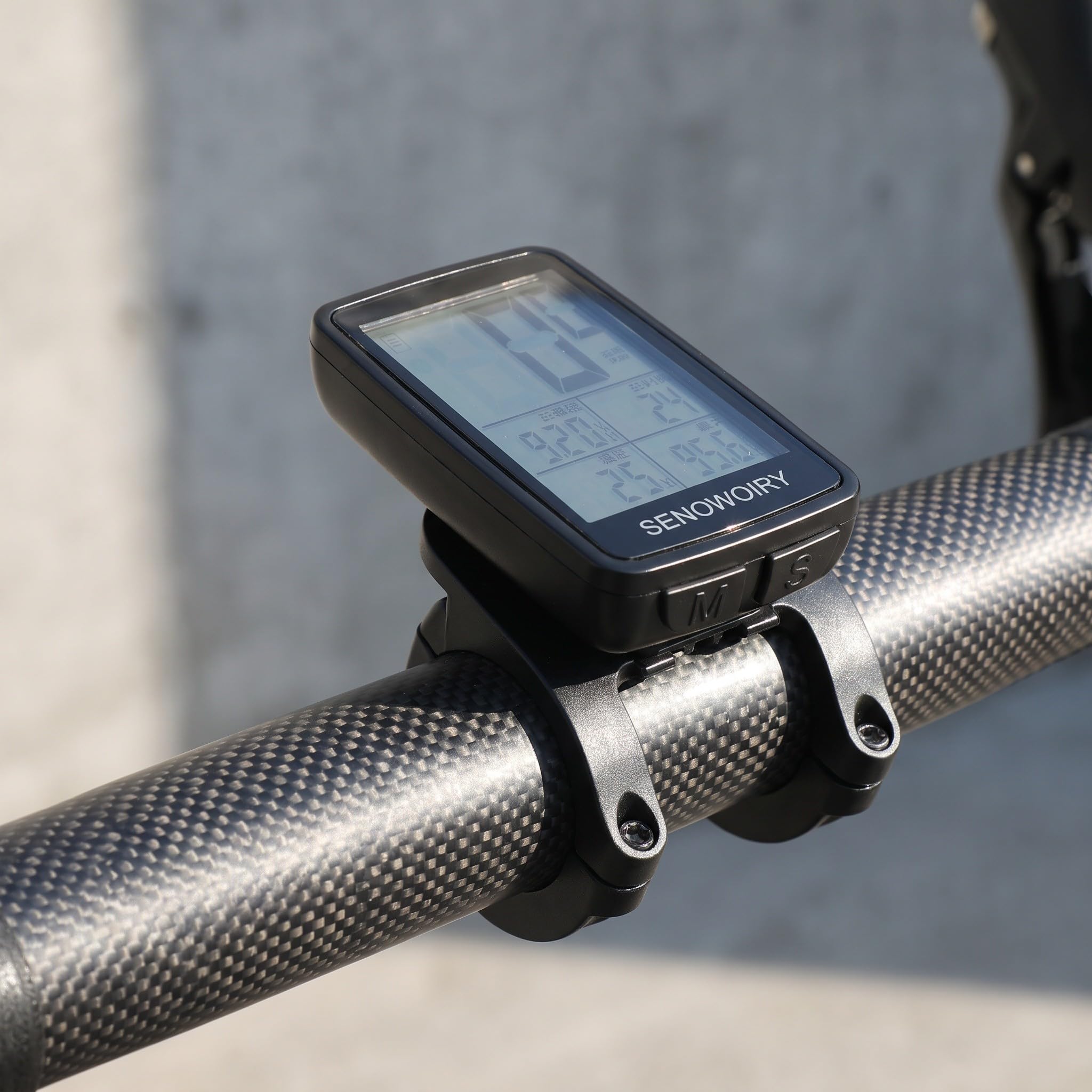 Veemoon Ciclocomputer wireless impermeabile, con retroilluminazione e | Tachimetro e contachilometri wireless per bicicletta - Monitor di velocità per bici da strada - Batteria a lunga durata