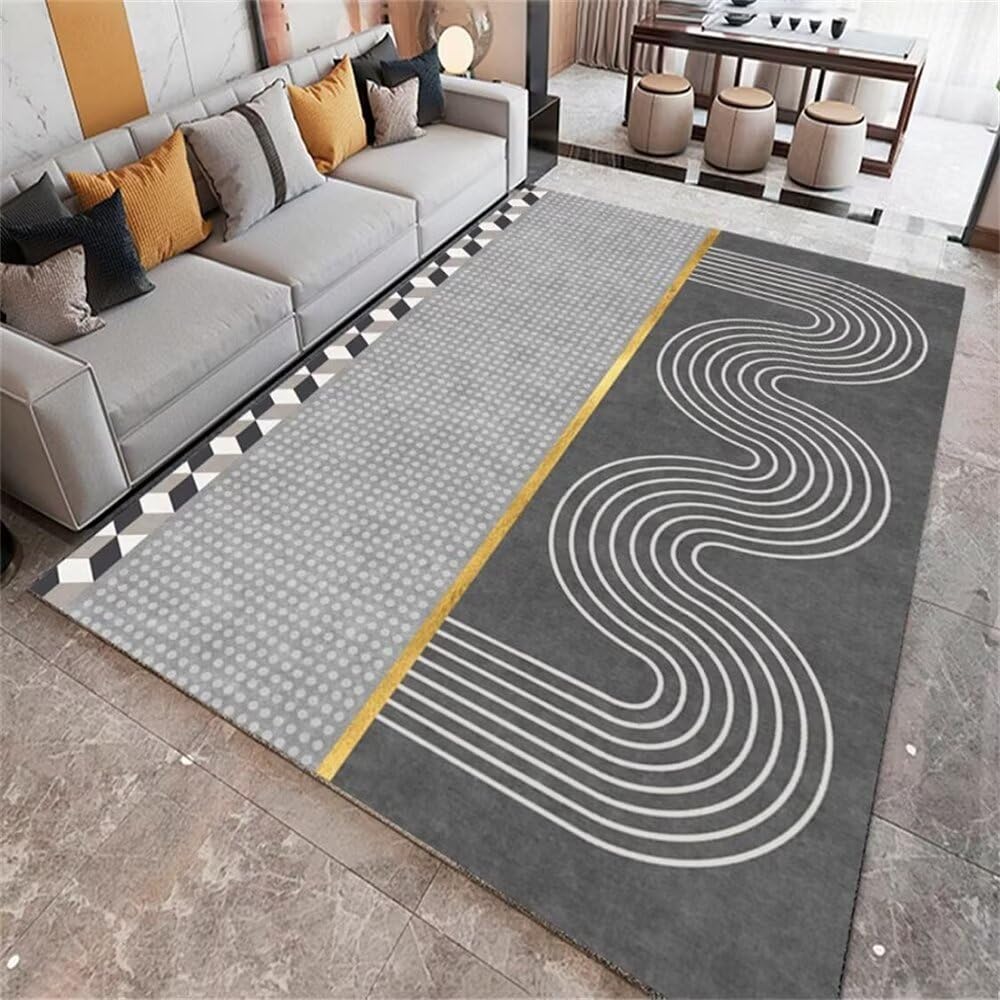 Tapis de chambre à coucher grand format 200x260 cm pour un salon moderne et chaleureux
