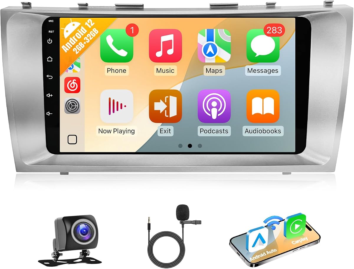 Leadfan 8 Core Car Radio for Toyota Camry 2006-2011 (FIT JBL.) | Wireless Carplay Android Auto for Camry GPS Navigation Bluetooth WiFi Rear Camera FM Mirrorlink Split Screen
