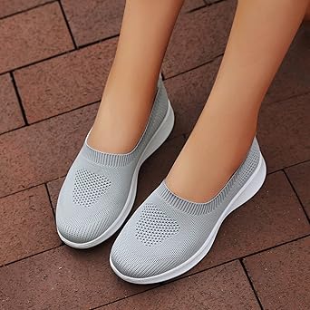 Zapatillas para Andar Mujer Casual Calzado Cómodos Correr Jogging Fitness Atlético Tenis Trabajo Sneakers Ligeros Transpirables Zapatos de Verano para Mujer de Deporte y al aire libre6