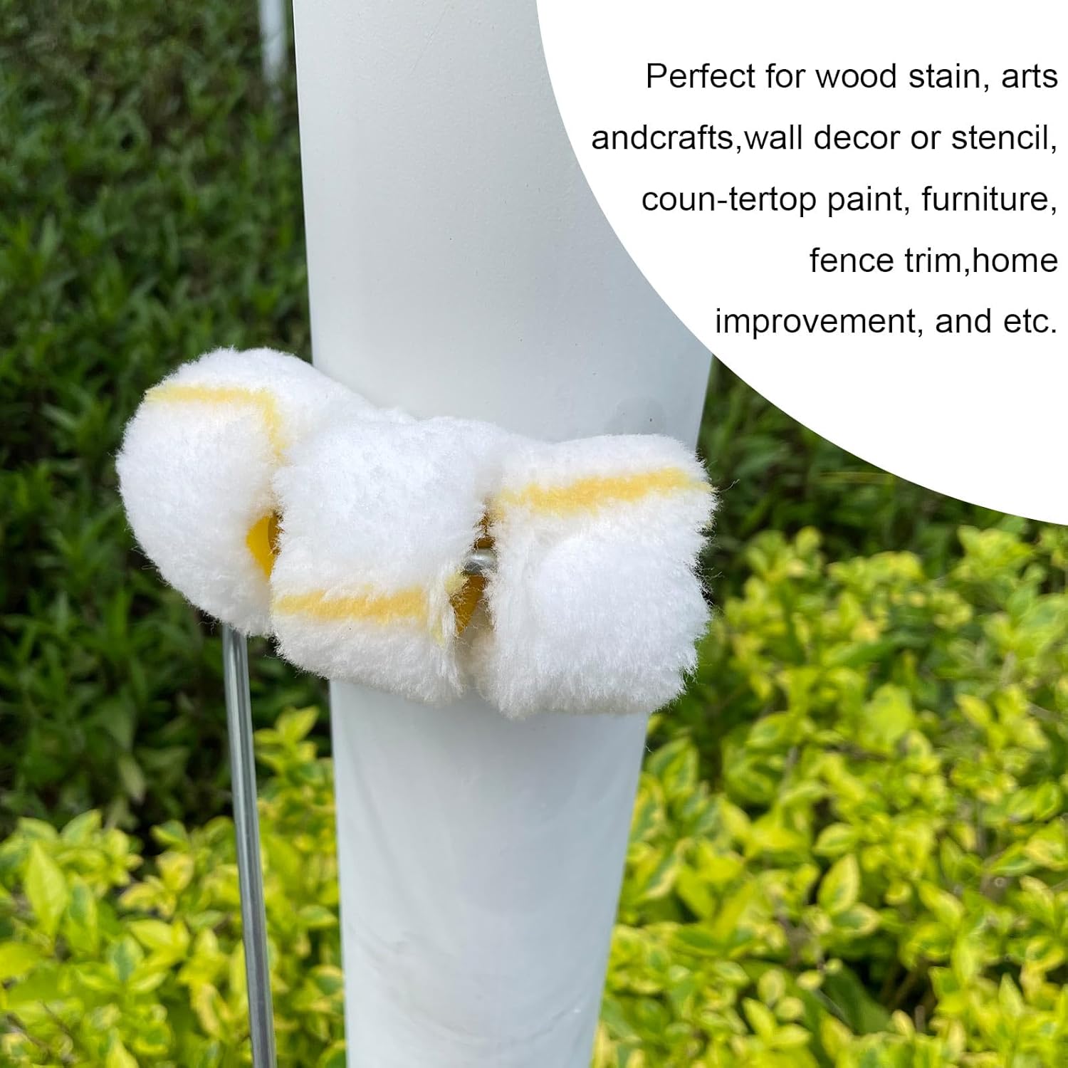 24pcs Pipe Paint Rollers 1.18 inch, Mini Paint Roller for Touch up Trim Edge or Corner, Extra Small Paint Brushes, Tiny Painting Tool, Replacement Accessories