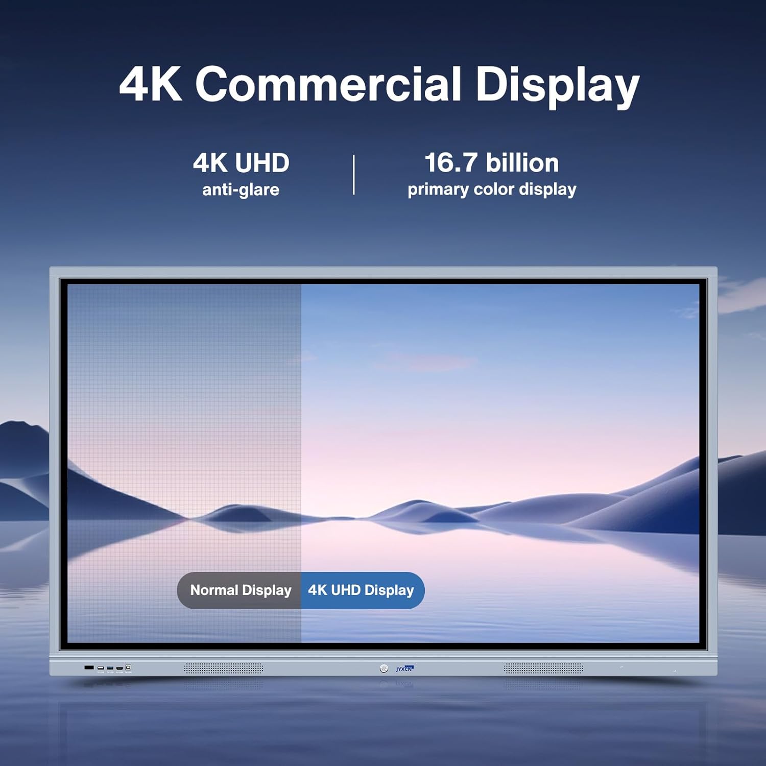 Smart Board Collaboration Hub, 55" Digital Interactive Whiteboard Display with 4K Touchscreen, Windows 11 & Android 10 Dual System,Electronic Smartboard (Included Bracket)