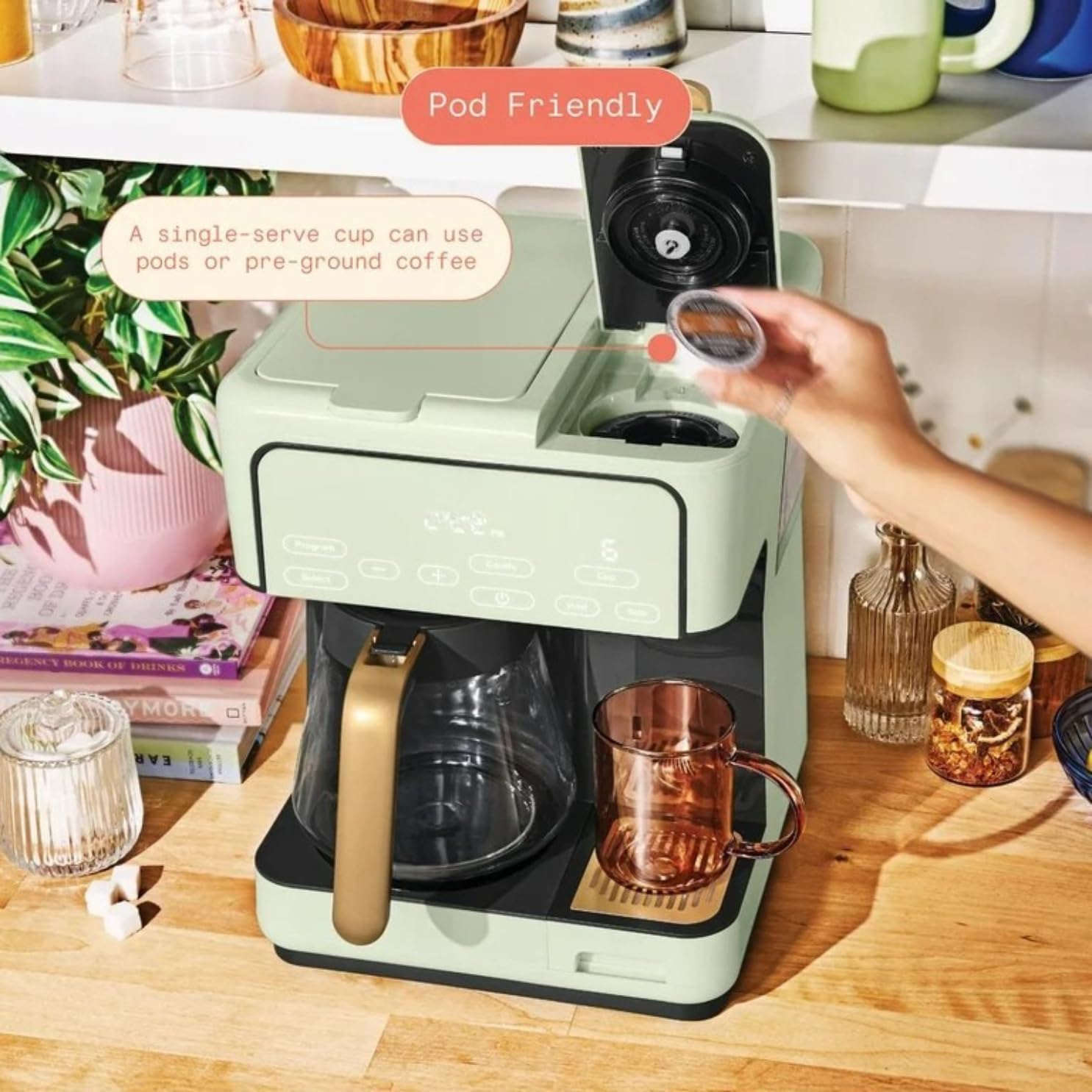 Programmable 12-Cup & Single-Serve Multi-Brew Coffee Maker, Digital Controls, Large Capacity, Easy to Use