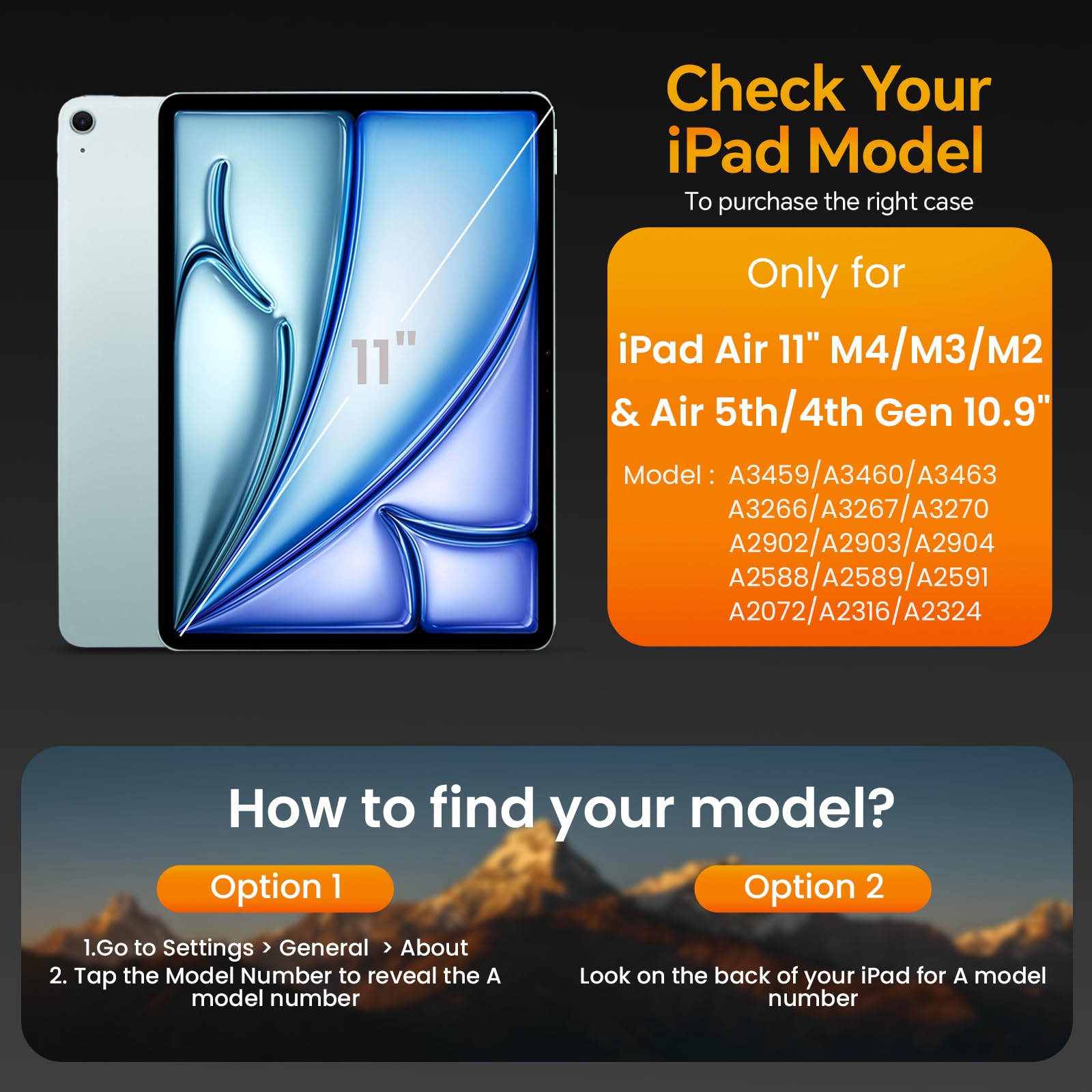 Funda para iPad Air 11 Pulgadas M4/M3/M2 (2026/2025/2024),iPad Air 5/4 Generación 10,9" con Portalapiz & Bolsillo & Correa de Mano,Cierre Magnético Soporte,Auto Sueño/Estela,Marrón Oscuro