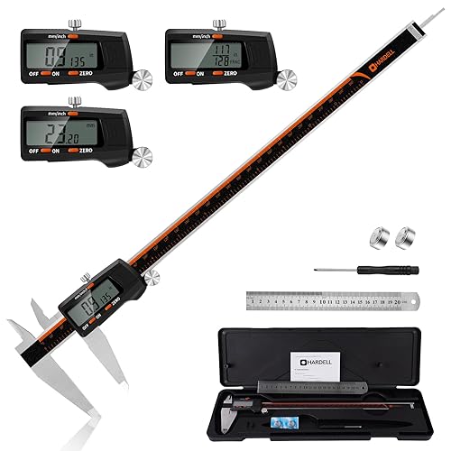 HARDELL Calibrador digital de 0 a 12 pulgadas11.811 in con pantalla LCD grande, función de apagado automático de calibrador digital electrónico,