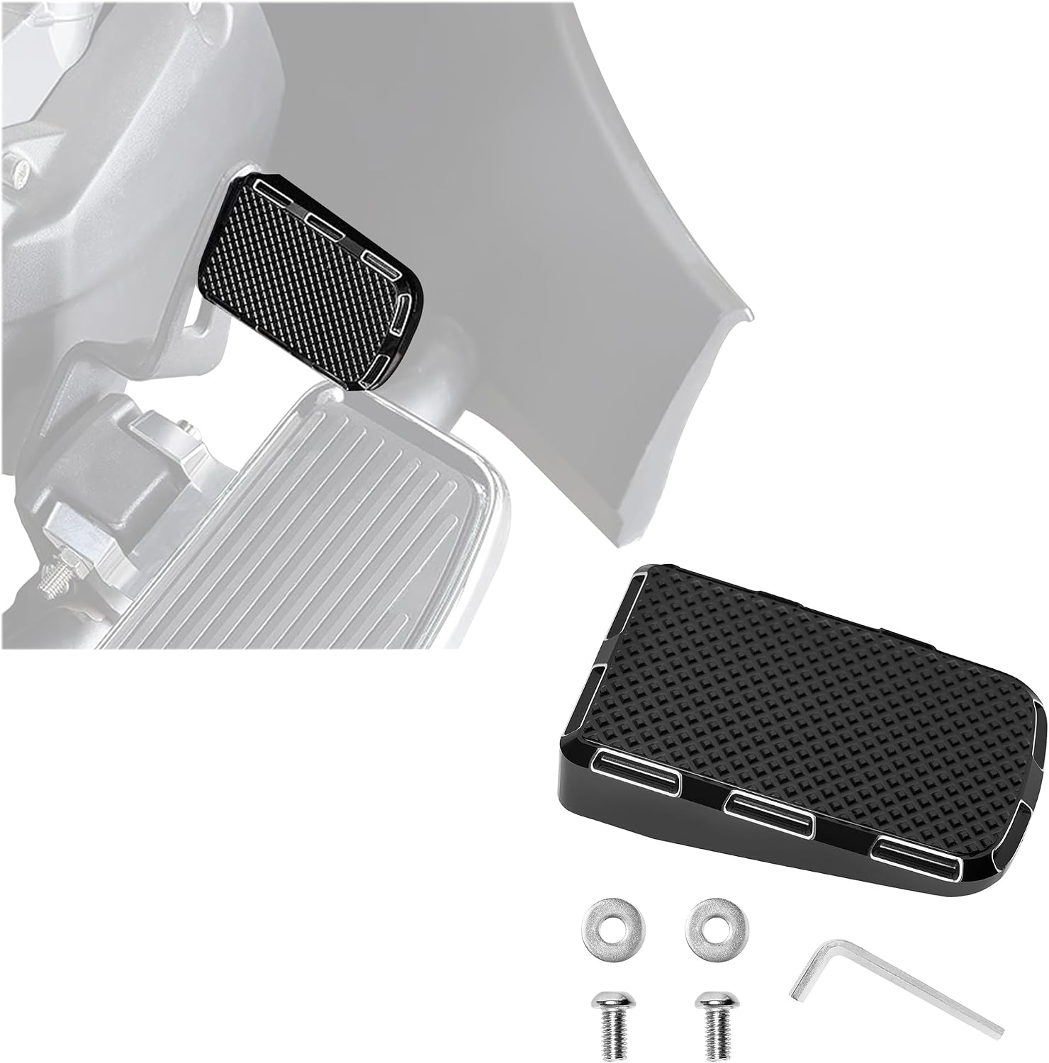 Motofunder Aluminum Alloy Extended Brake Peg Pedal Cover Compatible with Can Am Spyder F3 F3-S F3-T F3-LTD 2015+ Model Accessories (Particles Style)
