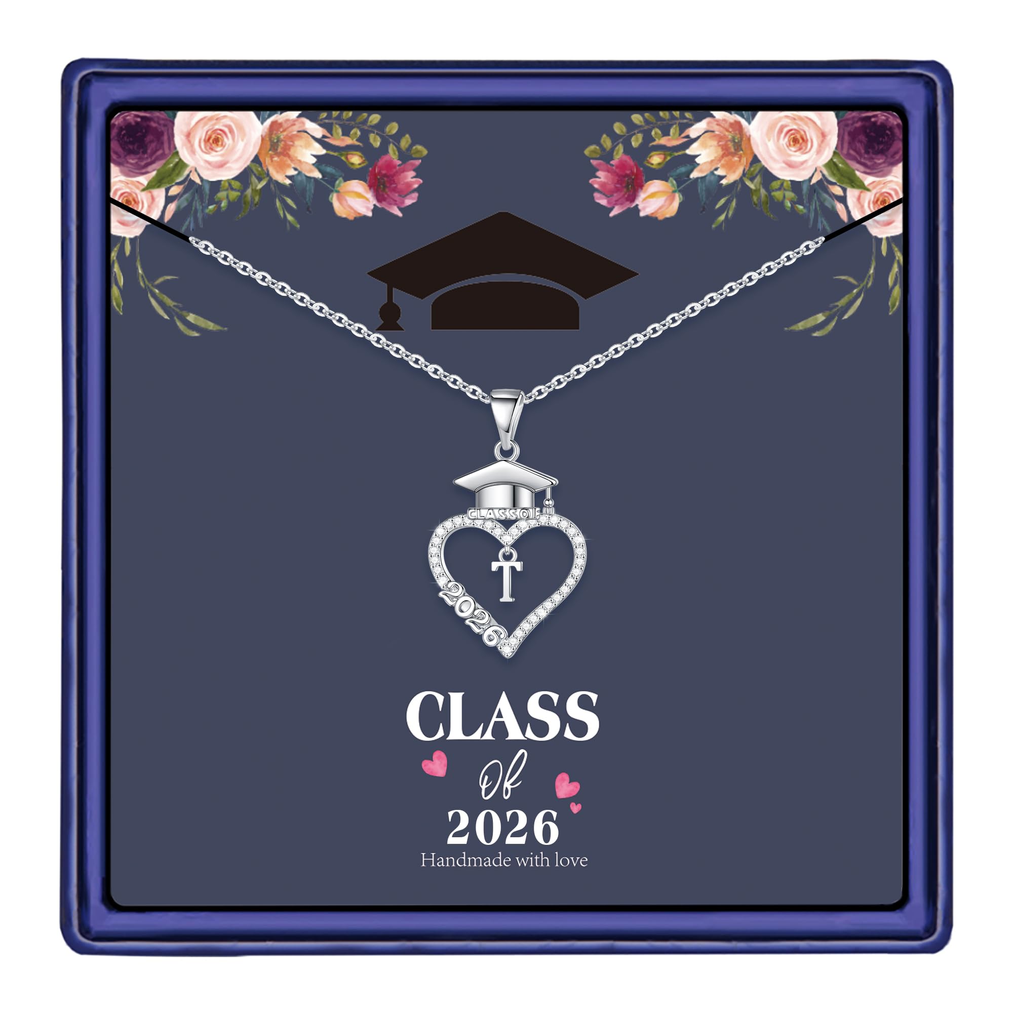 Colliers pendentif en forme de cœur initiale : célébrez sa réussite - 8