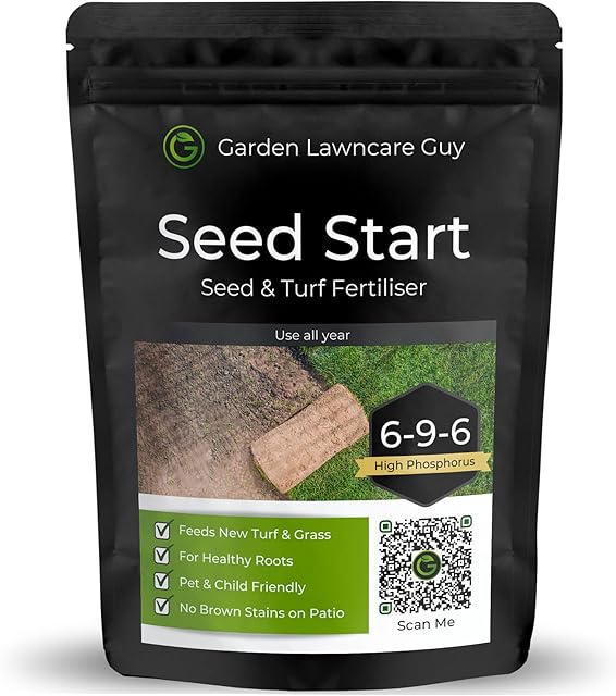 Seed Start - Pre-Seed & Pre-Turfing Lawn Fertiliser - Child and Pet Friendly - High in Phosphorus for Lawn Establishment - Garden Lawncare Guy