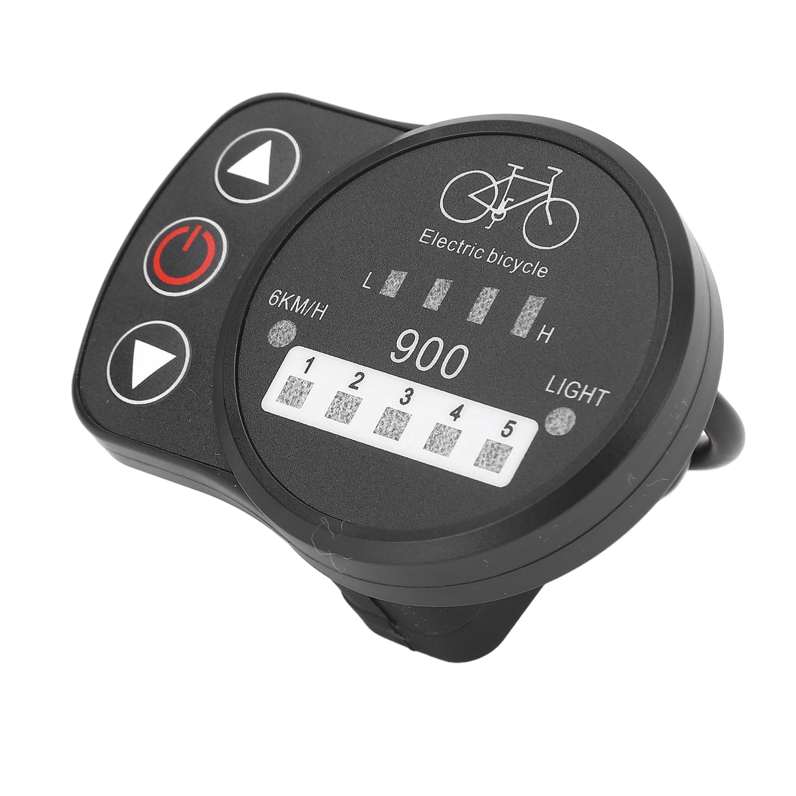 Electric LED Meter Display Panel for KT Controller, Clear Speed Battery Indicator, User Friendly Interface, Durably Plastic Construction, Wide Compatibility for 36V 48V Ebikes (Waterproof Connector)