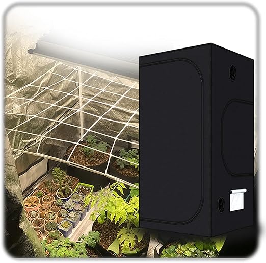 Amazon.co.jp テント水耕栽培, グロウボックス 600D 反射マイラー 観察窓付き 取り外し可能な フロアトレイ、 屋内植物用