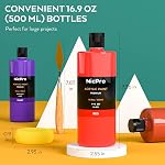 Nicpro 14 Couleurs Grand lot de peinture acrylique (16.9 oz,500 ml) Riche fournitures de peinture d'art, non toxique pour multi surface toile de citrouille bois en cuir céramique Artisanat, pour les débutants adultes avec roue de couleur