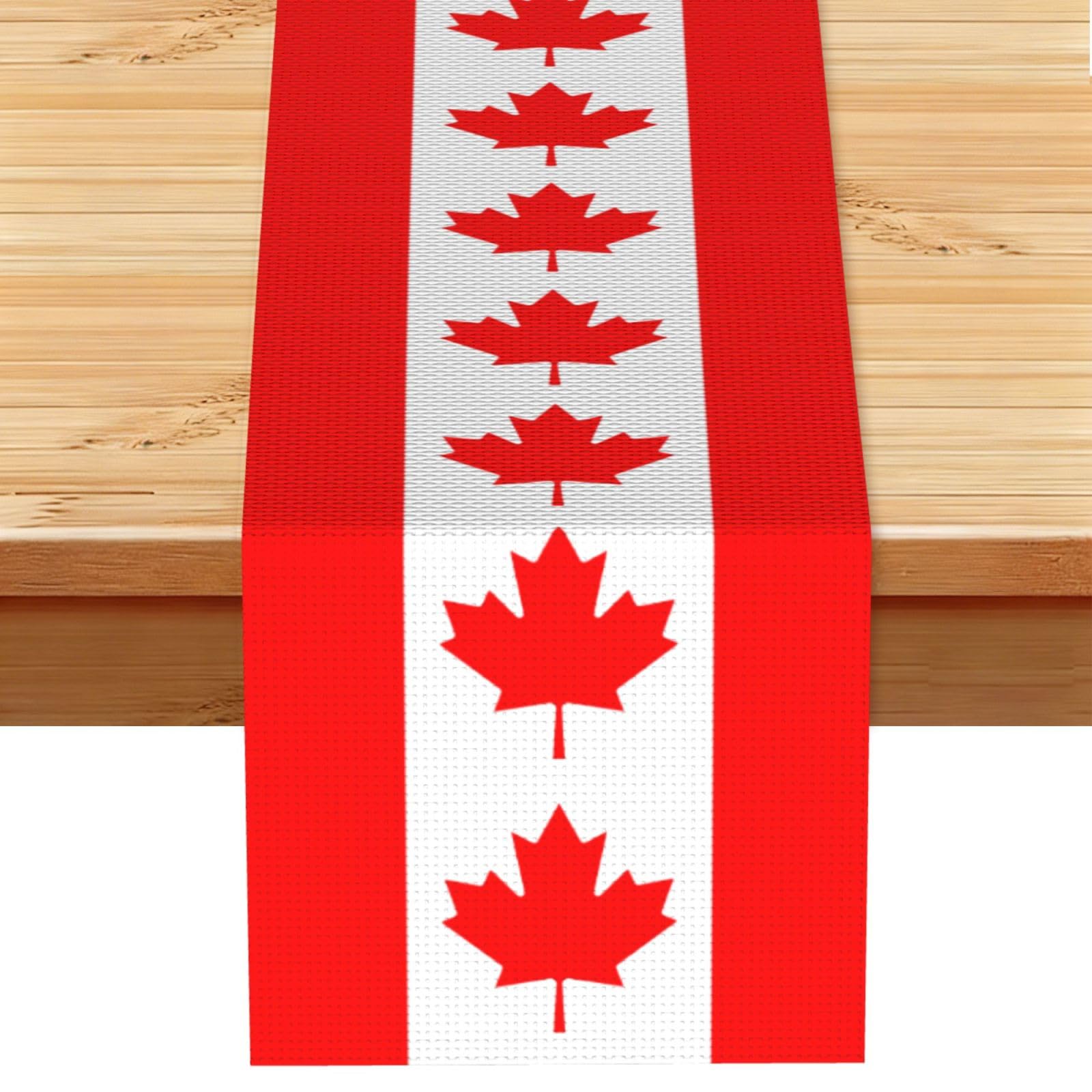 Canadian flag Multi Purpose Table Runner for Home Decor, Printed Table Cloth for Kitchen Table, Countertops & Dining Area