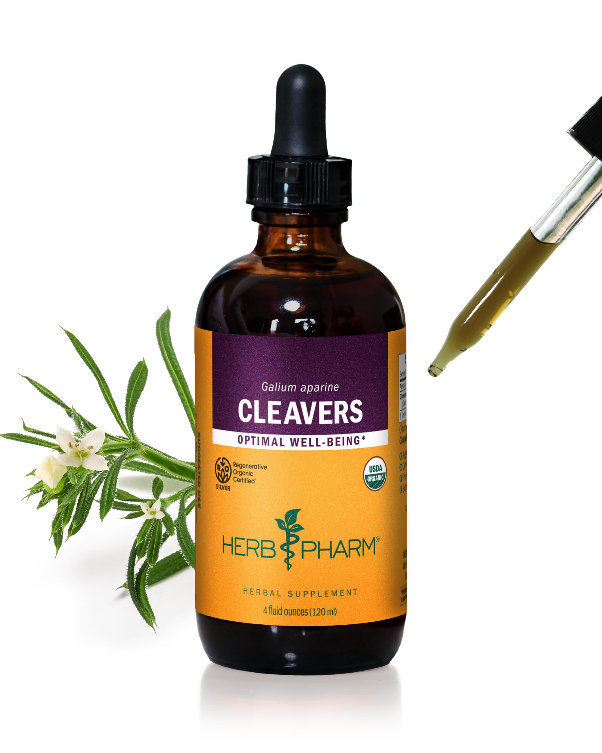 Herb Pharm Cleavers Liquid Extract - 4 Ounce