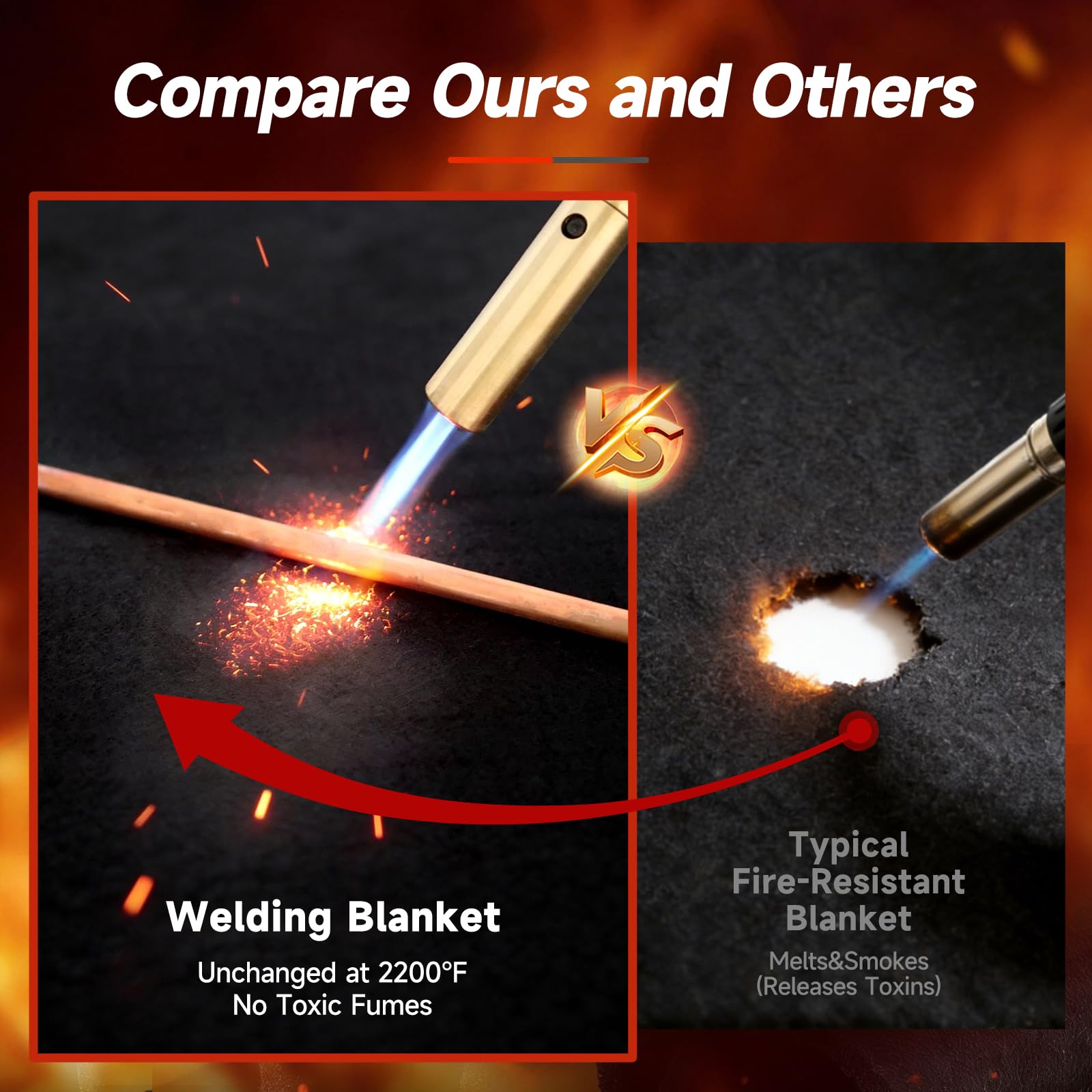 Carbon Felt Welding Blanket - High Heat Protection -4 Carbon Felt Welding Blanket - High Heat Protection -4