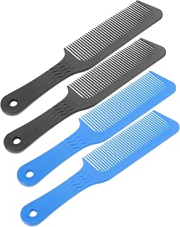 TOPPERFUN Peine Antiestático Cabello 4 Piezas Peines De Plástico Para Hombres y Mujeres Color Negro y Azul Portátil Para Peluquería y Diario