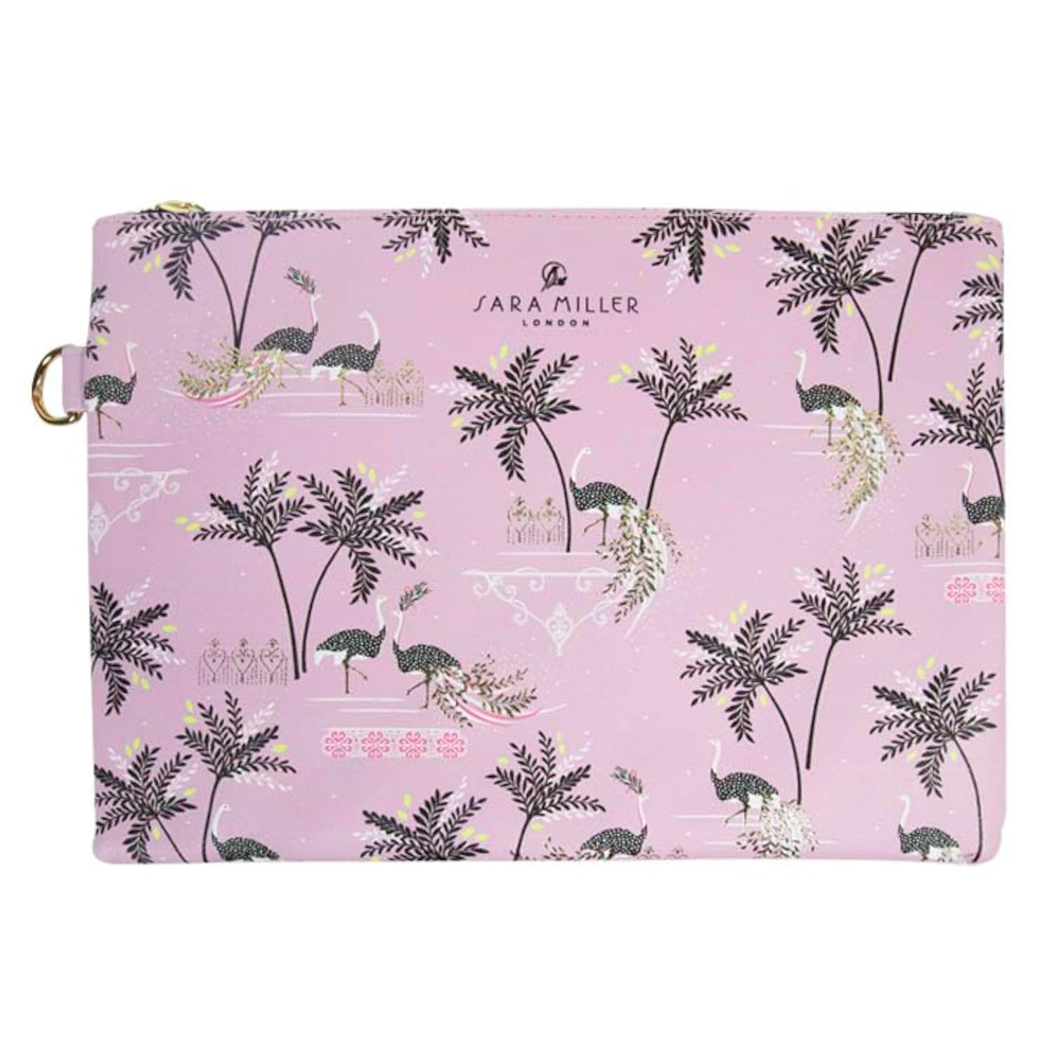 Portico Designs Ltd Sara Miller Savannah Large Cosmetic Bag Travel Pouch with Gold foil Detail