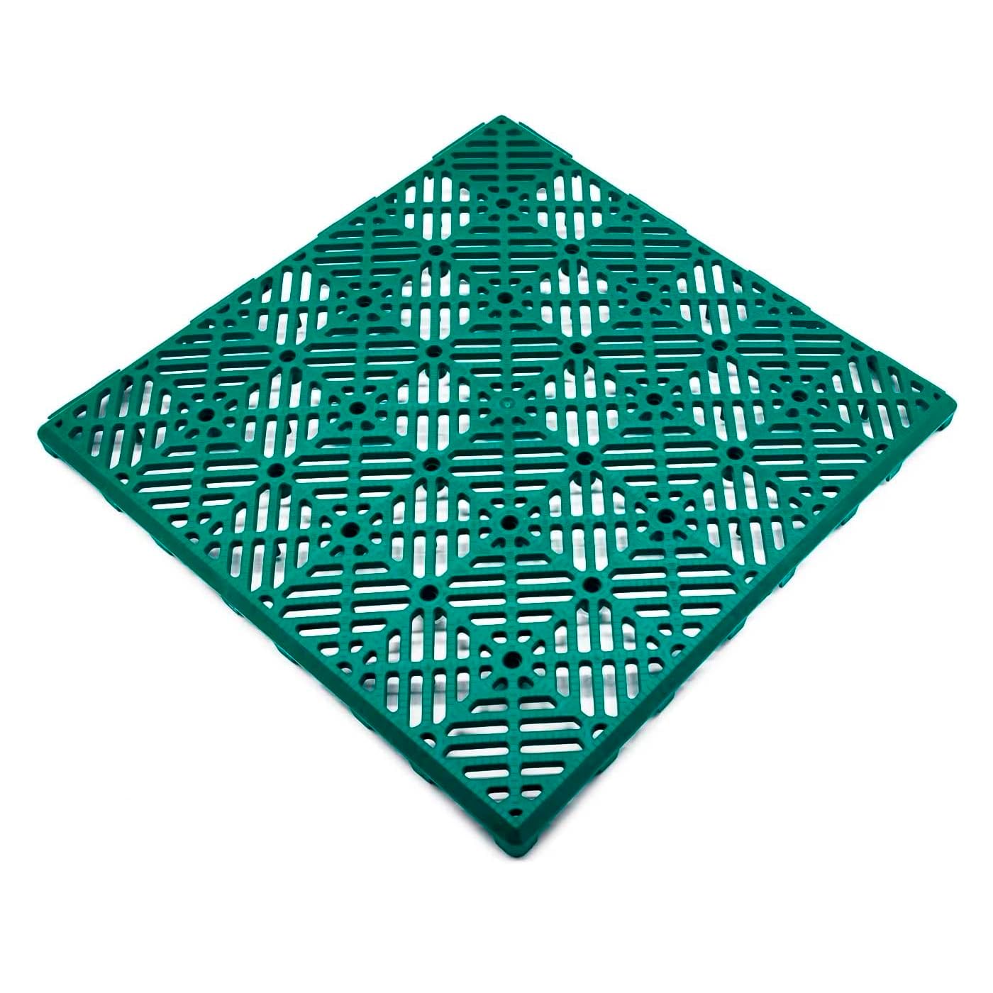 ACAN Tradineur - Pack 12 de Baldosas/Losetas para Exterior - Fabricado en Plástico - Ideal para Piscina, terrazas, jardín - Desmontable y Antideslizante - 30 x 30 cm - Color Verde