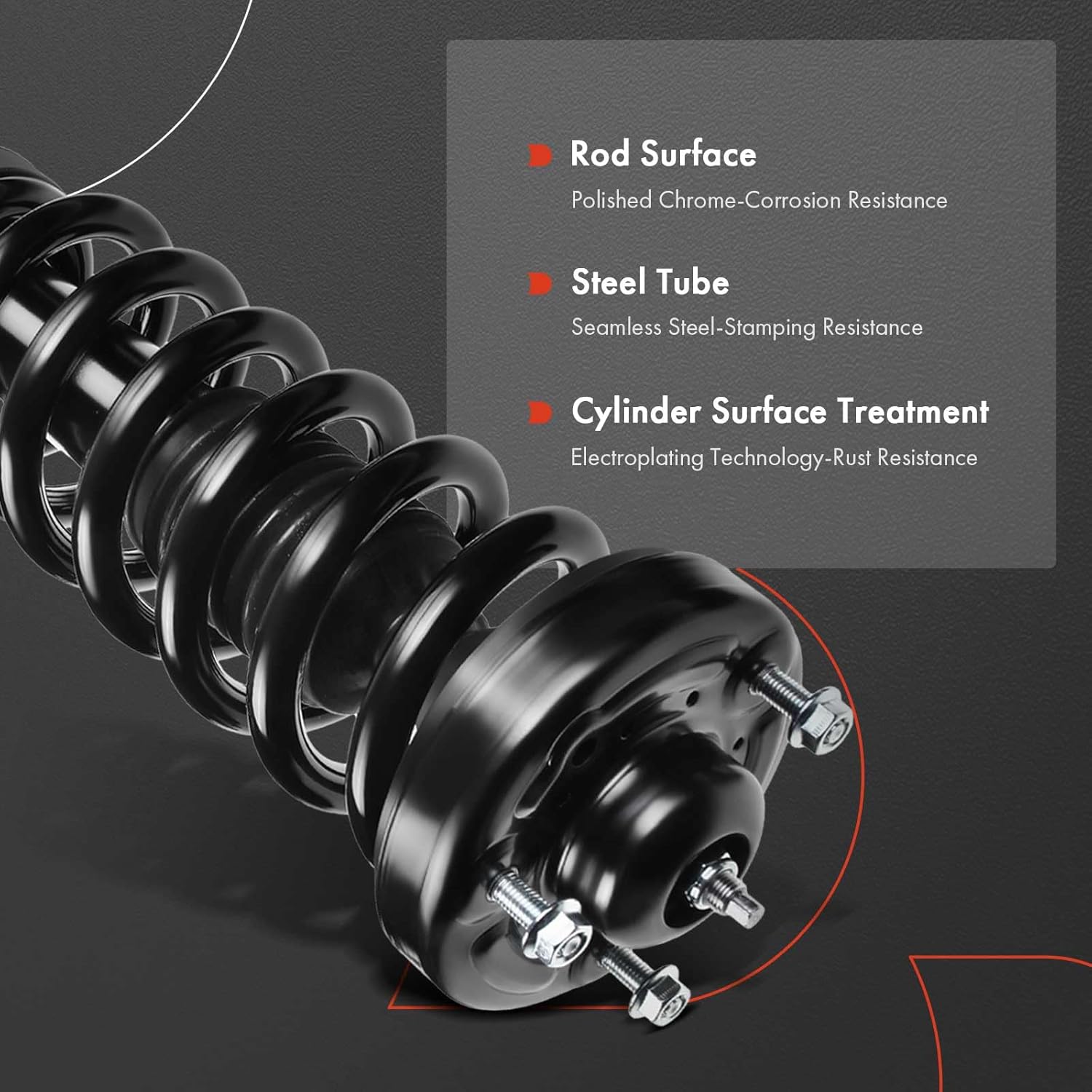 A-Premium Front Struts Compatible with Ford F-150 [RWD] 2015-2020, Crew/Extended Cab Pickup - 2x Replacement Suspension Complete Strut Assembly Shock with Coil Spring
