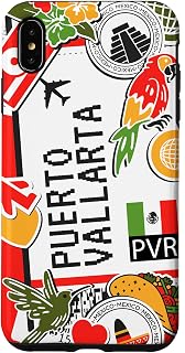 iPhone XS Max Flight Boarding Pass Tag Label To Destination P. Vallarta Case