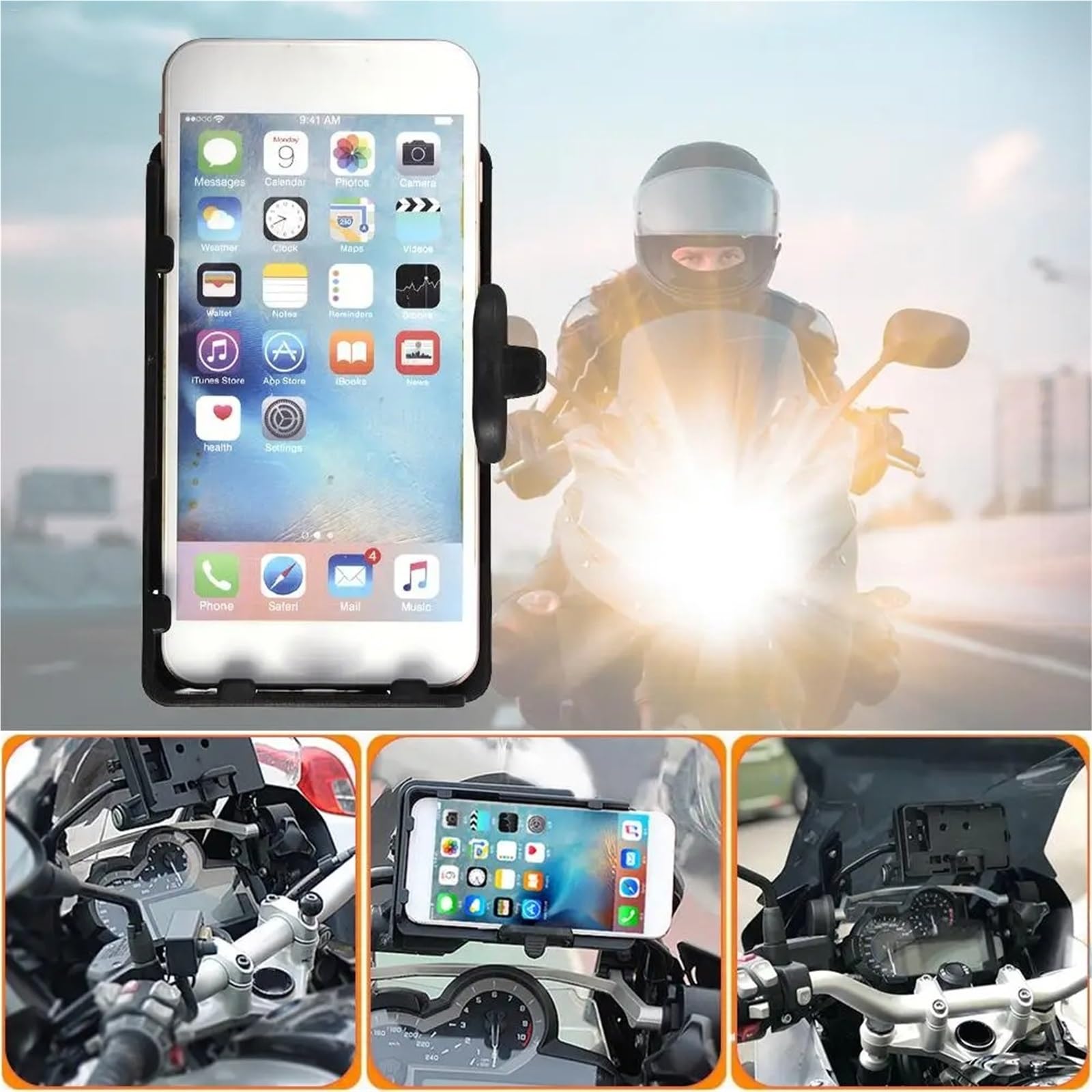 Porta Cellulare Moto Per BMW R1250GS ADV R1200GS F850GS F750GS F700GS F800GS F900XR F900R S1000XR Caricabatterie Wireless Supporto Per Cellulare Con Navigazione USB