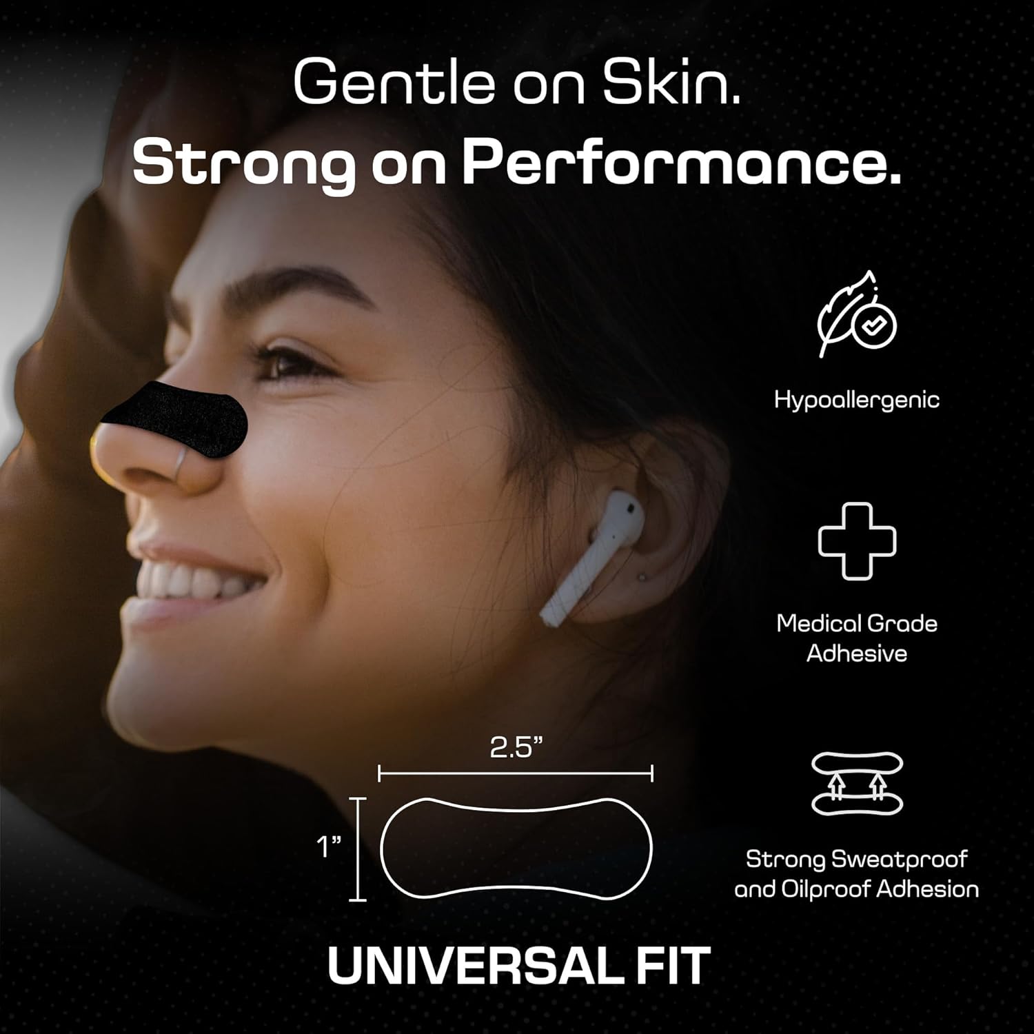 Nasal Strips for Snoring & Sleeping (60 PK) - Nose Strips for Breathing - Deviated Septum Tape & Sinus Congestion Relief for Adults - Improve Sleep Quality, Energy and Productivity, Lessen Snoring - Image 5