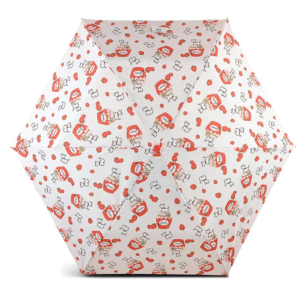 RADLEY London Womens Anniversary Time for Tea Mini Responsible Foldaway Telescope Umbrella In Chalk Natural Cream