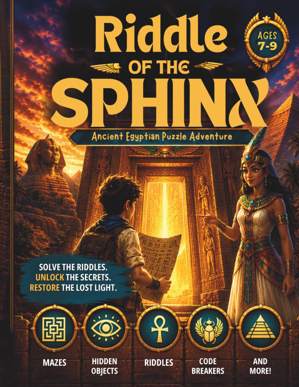 Riddle of the Sphinx: Ancient Egyptian Puzzle Adventure for Kids Ages 7-9 (Adventure Puzzle Quest)