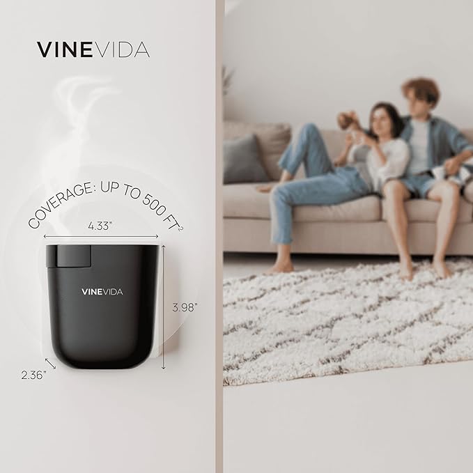 Difusor de Aromas Eléctrico VINEVIDA Plug-in Negro para Hogar y Oficina miniatura 4