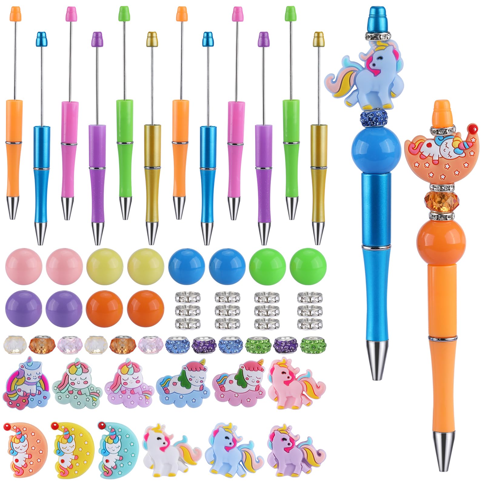 12 penna A Sfera Con Perline Plastica, Perline Per Penne Perline, Penne