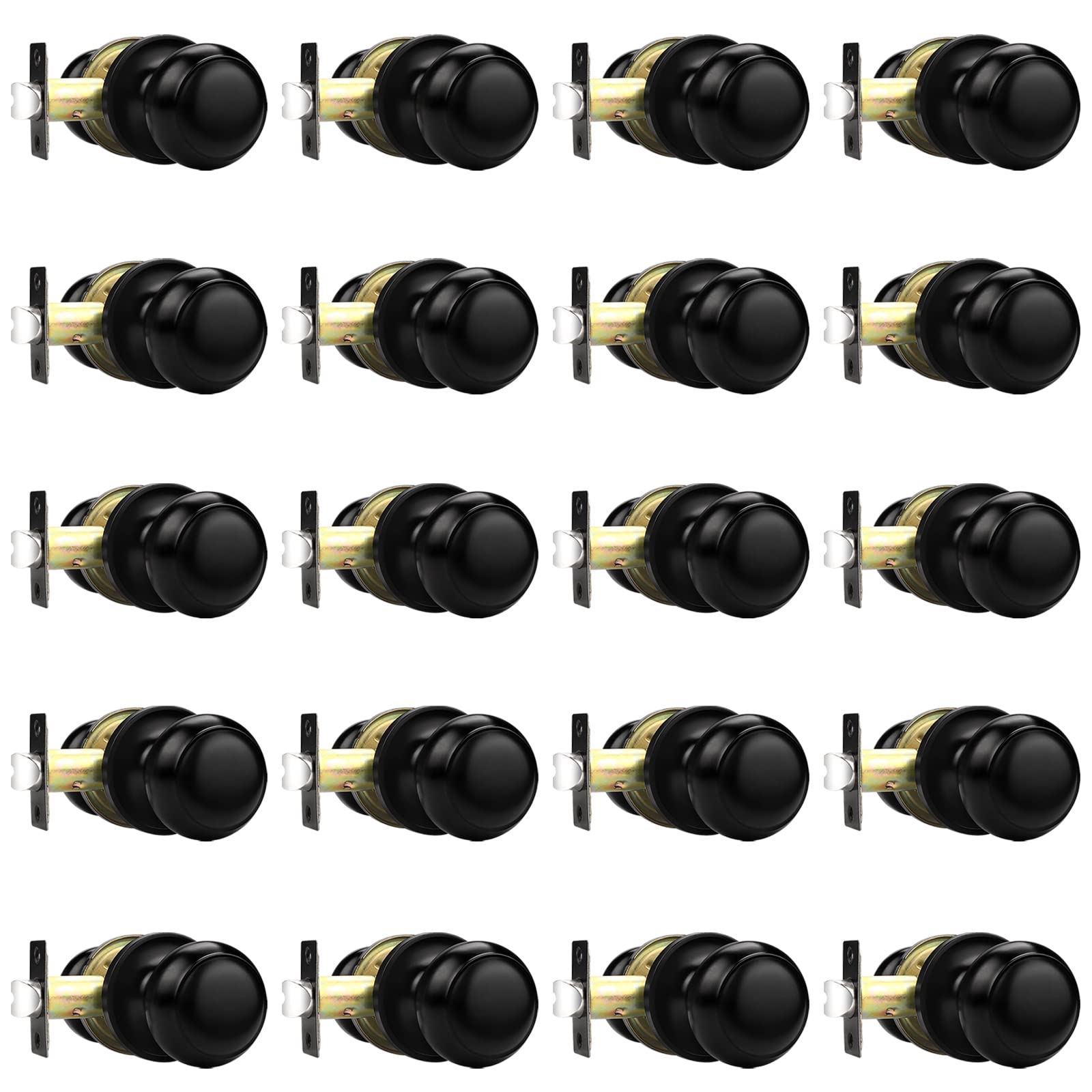 Brushed Nickel Door Knobs - 10 Pack for Interior Doors -11 Brushed Nickel Door Knobs - 10 Pack for Interior Doors -11