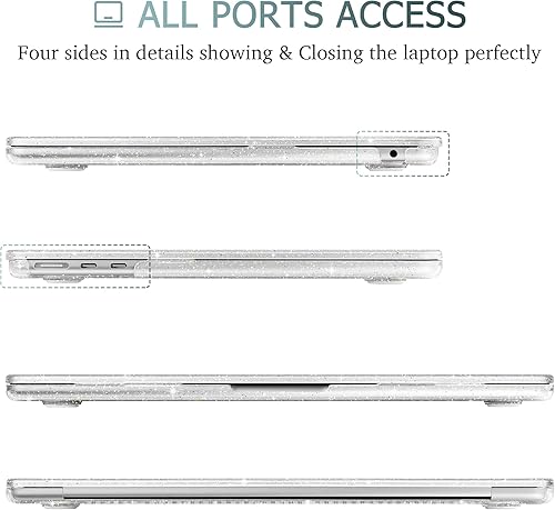 Miniatura 8 de Mektron Funda para MacBook Air de 15 pulgadas 2024 M3 A3114 2023 M2 A2941 con pantalla de retina líquida de 15.3 pulgadas y cubierta de