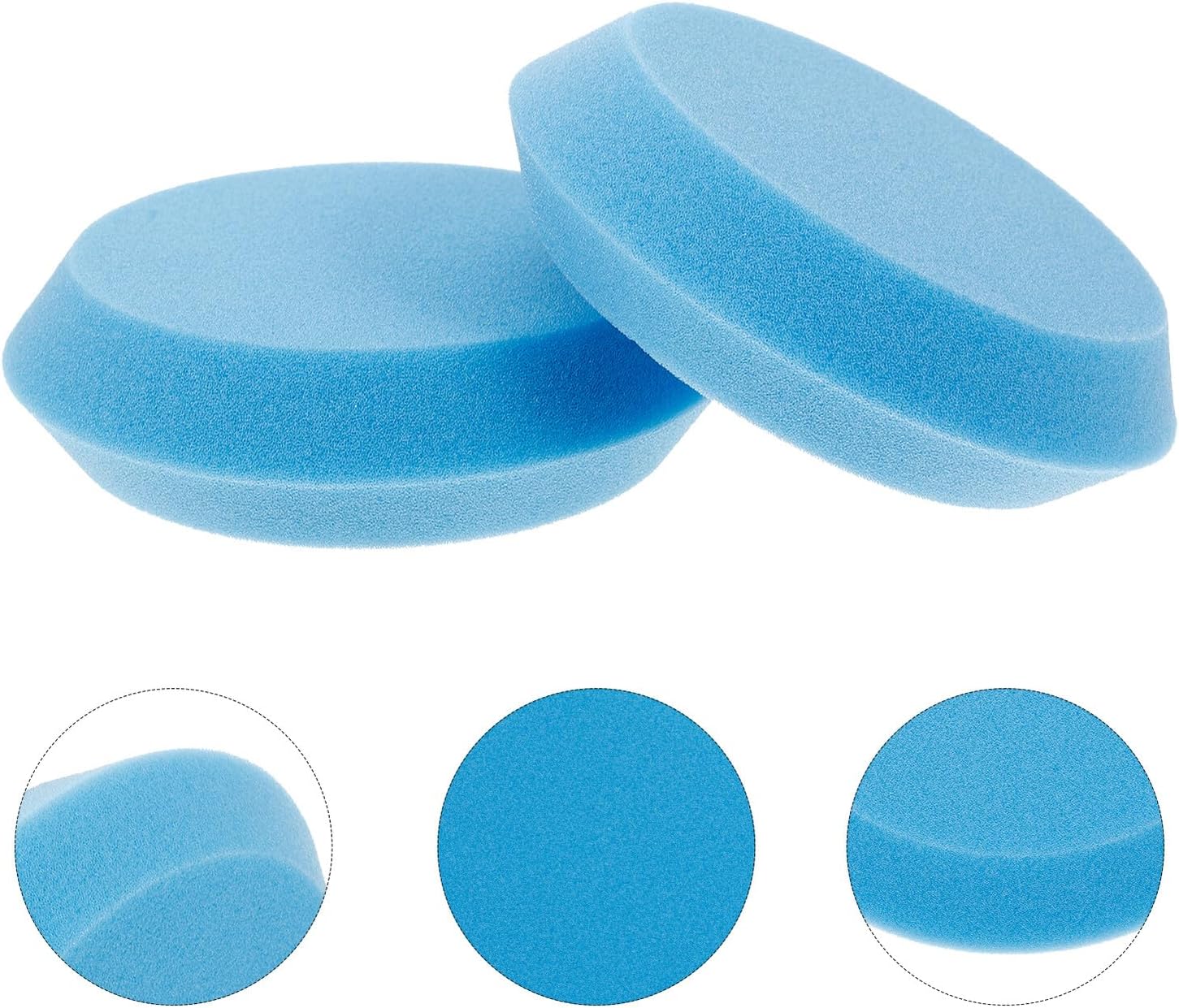6pcs Bowling Ball Polishing Sponge Pads for Surface Scratch Repair, Blue Buffing Sponge Set for Bowling Ball Cleaning and Maintenance in Sports Outdoors