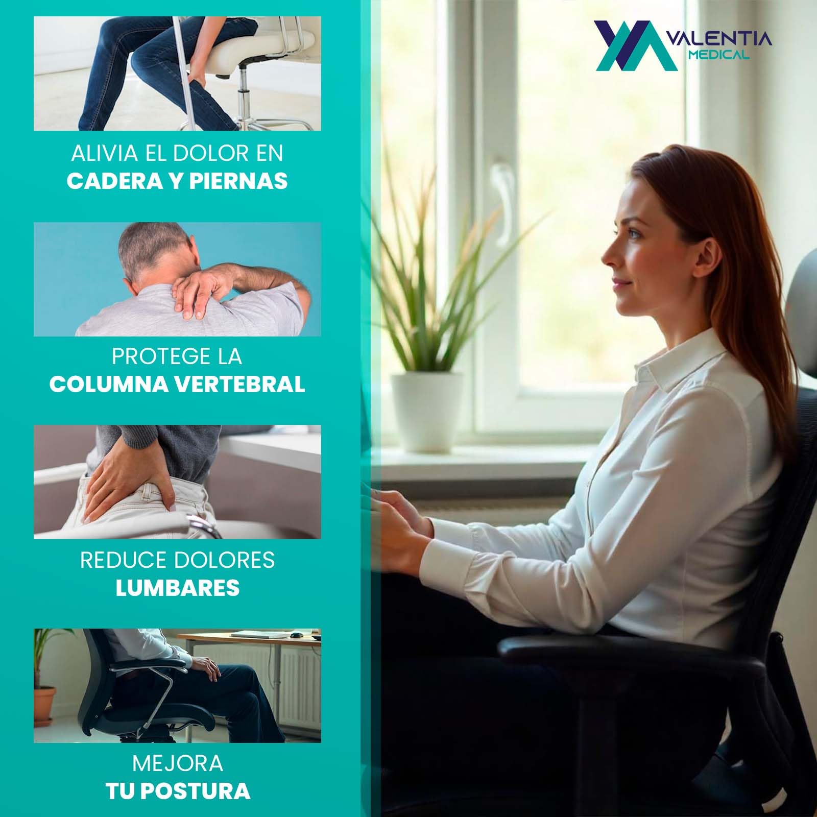 Cojin Antiescaras Viscoelastico Impermeable para Silla Ruedas con Funda Lavable Antigoteo Alivio Dolor Coxis Lumbar Ortopedico Ergonomico Oficina Coche Ancianos Incontinencia