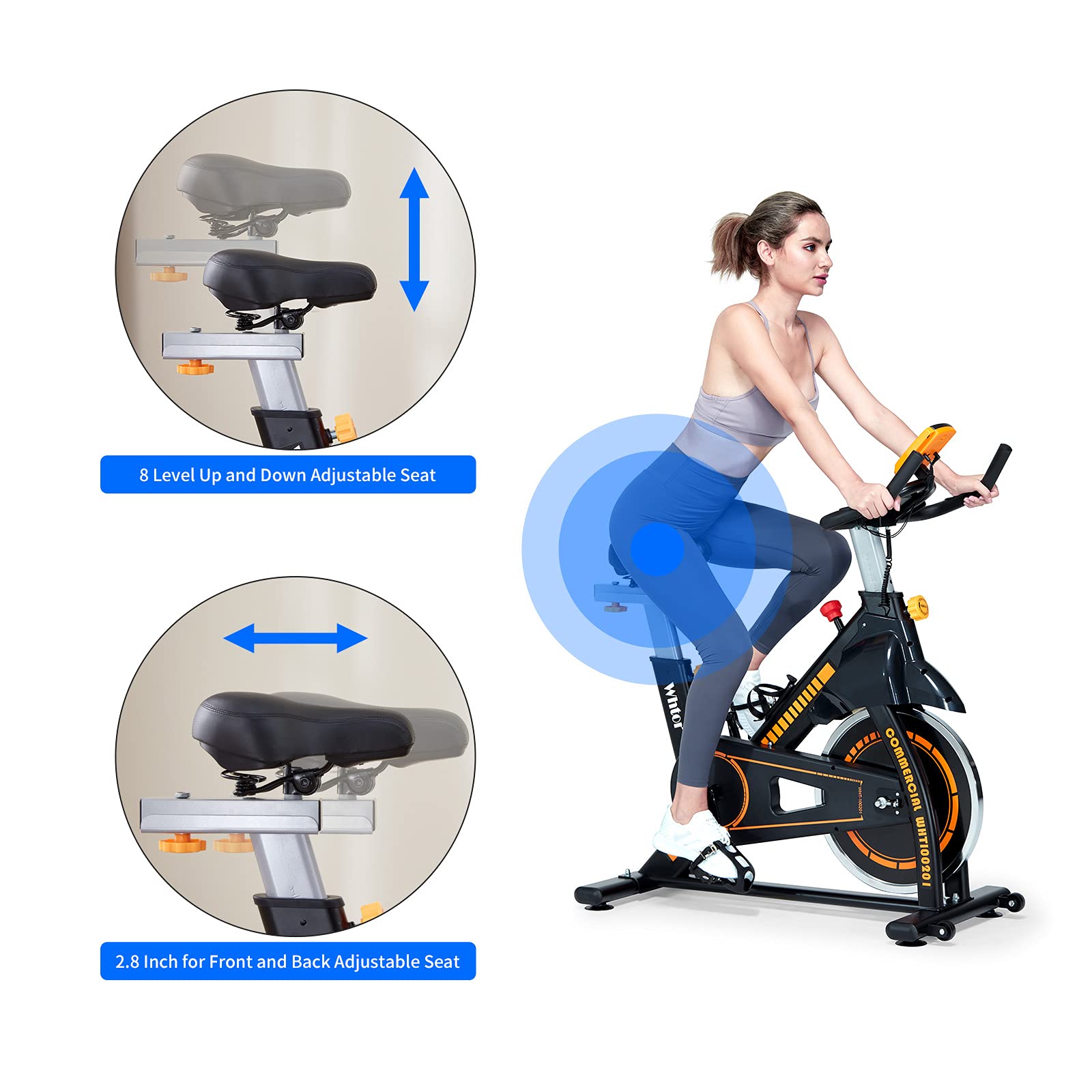 Amazon | WHTOR 室内エクササイズバイク 固定式サイクリングバイク 