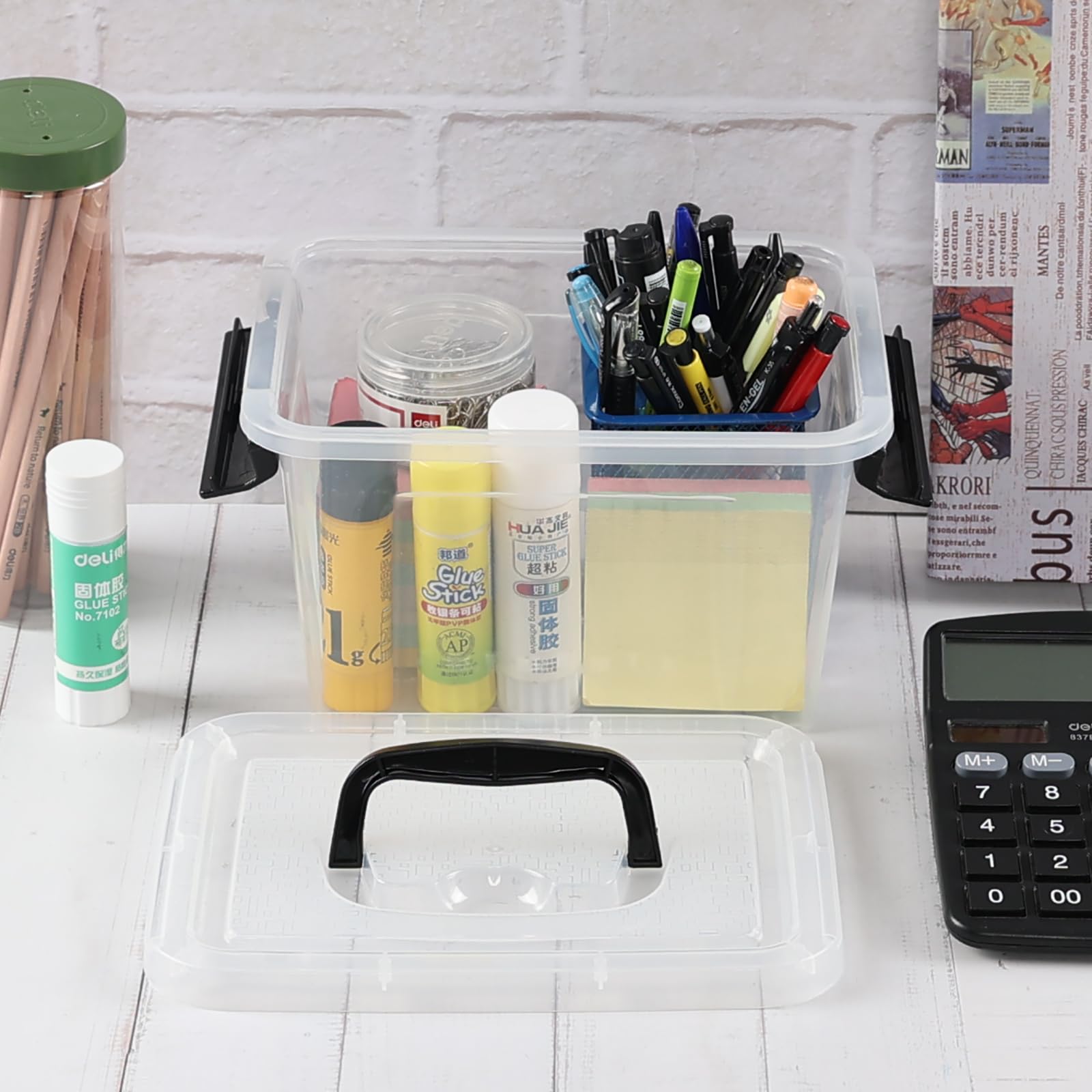 Set 3 contenitori in vetro trasparente con cupola, impilabili
