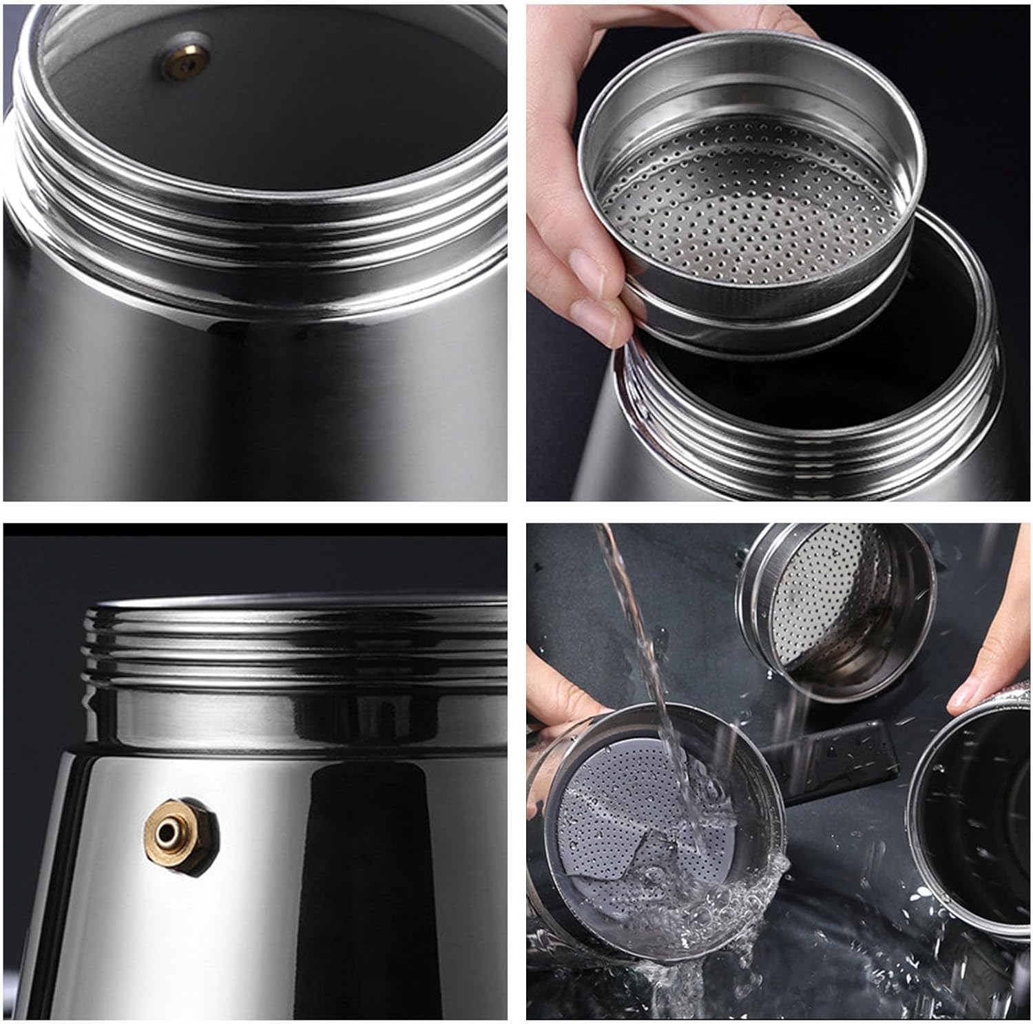 Camping Friendly Espresso Coffee Pots for Kitchen Use High Pressure Extraction Maker with Handle Maker for Home