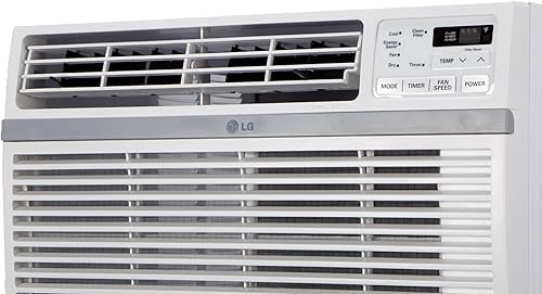 Vista 100 de LG Aire acondicionado de ventana de 10000 BTU [2023] Control remoto con aplicación WiFi, filtro ultra silencioso, lavable, enfría 450 pies cuadrados