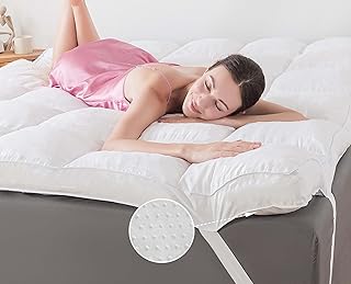 WhatsBedding 3 Inch Memory Foam Mattress Topper Queen Size for Pressure Relief, Fluffy & Soft Shredded Memory Foam Filled Pillow Top, 4 Anchor Elastic Bands, 1700GSM, 60x80in