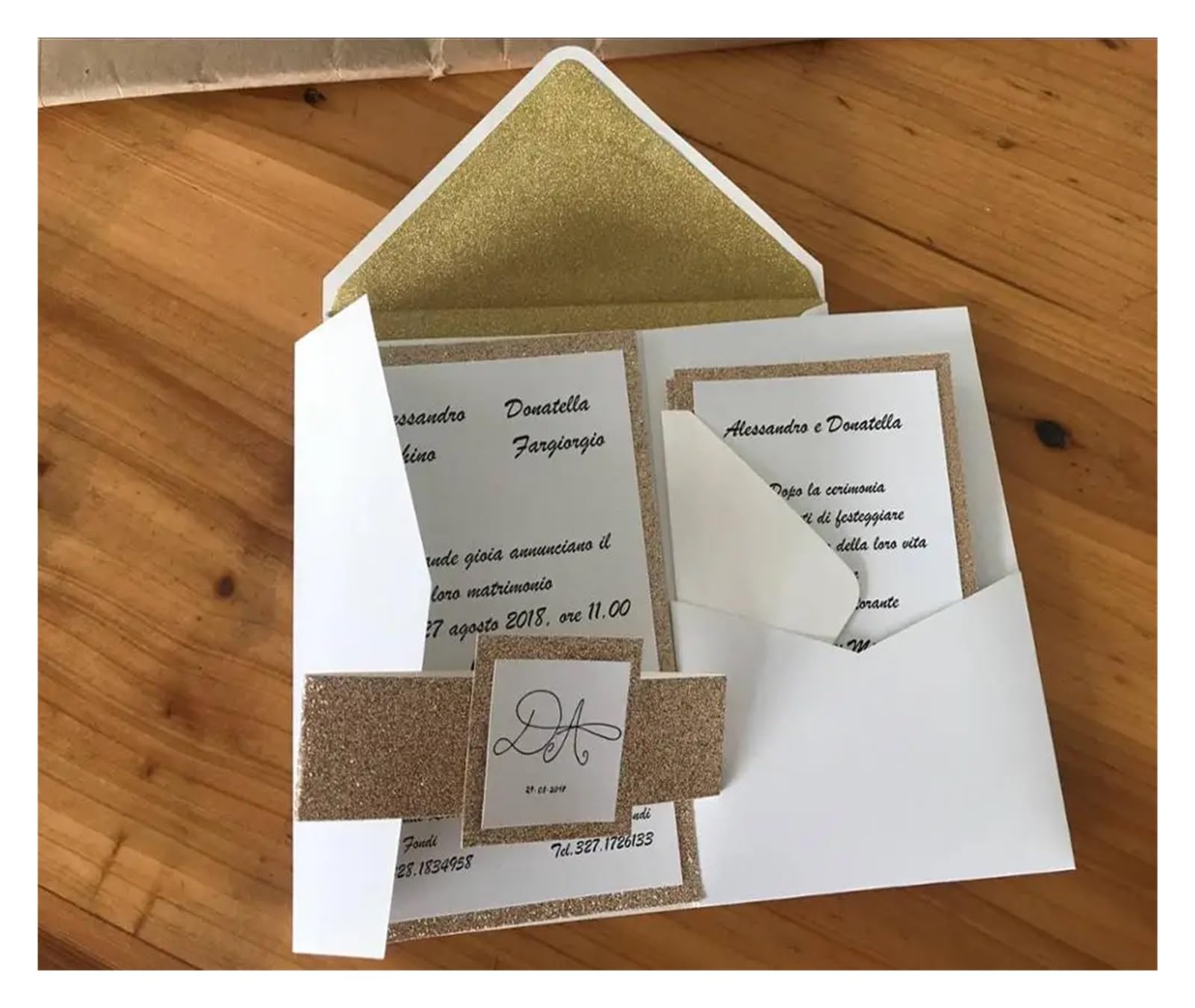 Koperty na zaproszenia, Invitation Card And Envelope Set 30pcs Laser Cut Tri-fold Multicolor(Pink Rose Gold,Blank set)