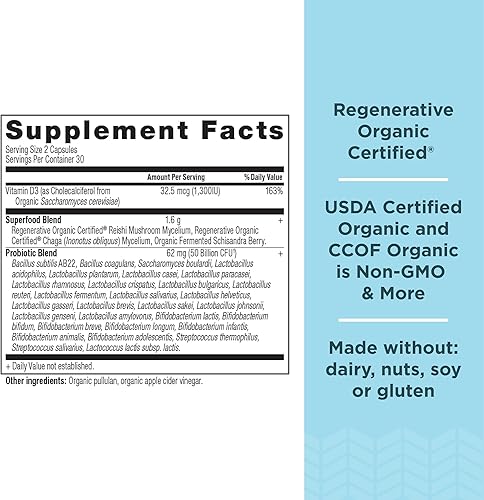 Miniatura 2 de Ancient Nutrition Probióticos regenerativos orgánicos certificados para mujeres, probióticos extra fuertes para mujeres, digestión saludable y apoyo