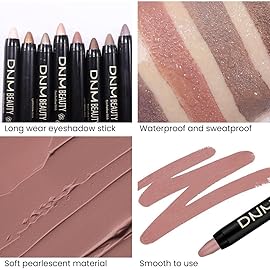 Kaely 2Pcs Cream Eye Shadow Sticks Set, Stone Matte & Putty Matte Eyeliner Pencil Eyeshadow Palette Makeup for Older Women Waterproof Pigmented, sombras en crema para ojos, 22+23