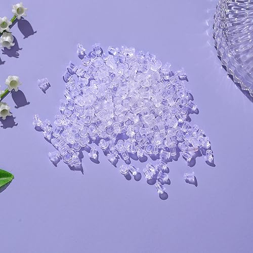 Miniatura 20 de Parte trasera de goma para aretes de goma suave y transparente para tachuelas, aretes de silicona hipoalergénica, tapón de repuesto para mujeres