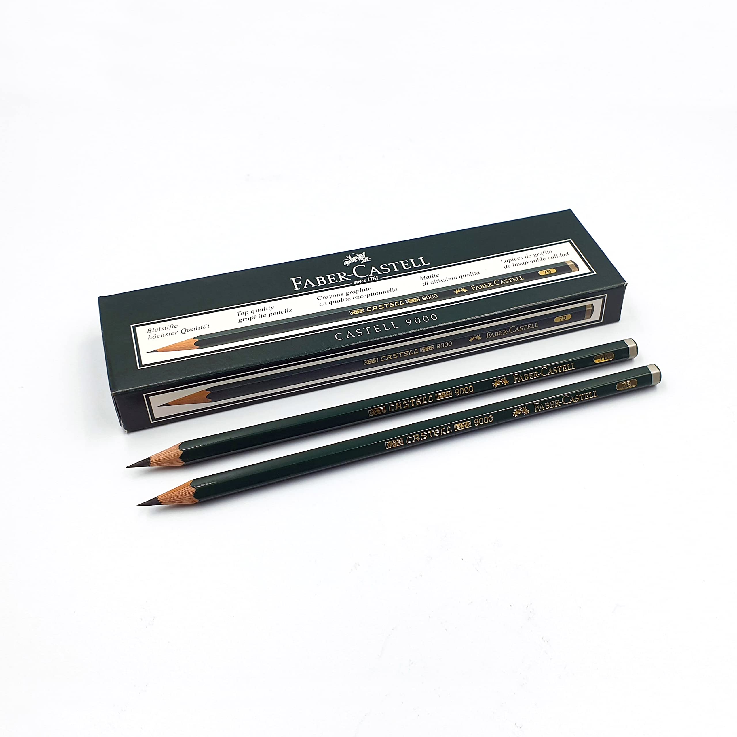 Caja de 12 ecolapices de grafito faber castell 9000 7b - Material de