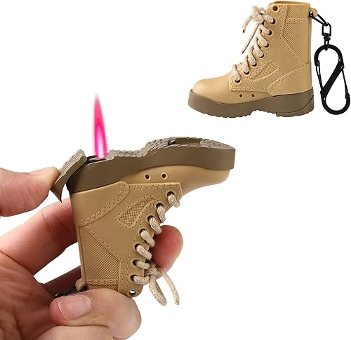 Butane Torch Lighter, Windproof Lighter with Bottle Opener, Refillable Adjustable Jet Pink Flame Lighter, Novelty Keychain Lighter for Kitchen, BBQ,