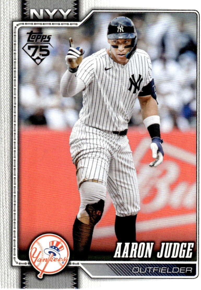 2026 TOPPS #1 AARON JUDGE NEW YORK YANKEES BASEBALL OFFICIAL TRADING CARD OF MLB - $209.97