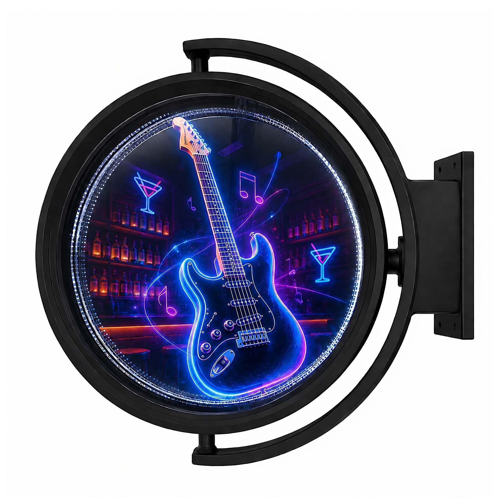 Neon Spersonalizowany z Projektorem Hologram 3D, Podświetlany Kaseton Reklamowy Dwustronny Szyld, Nowoczesna Tablica Neonowa Świetlna do Baru i Restauracji(HD,70cm)