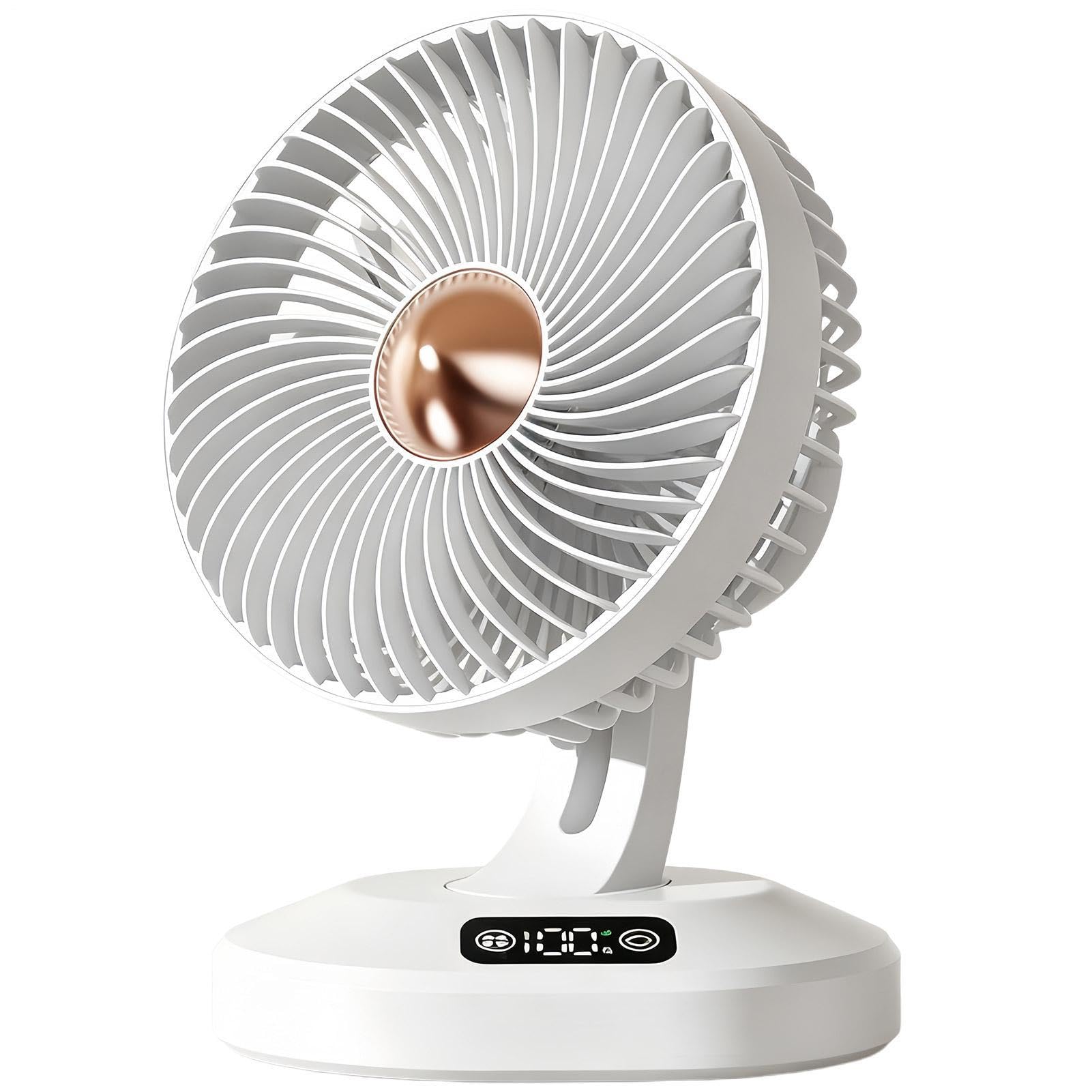 Ventilatore USB Da Scrivania Apparecchio Ricaricabile Silenzioso Regolabile